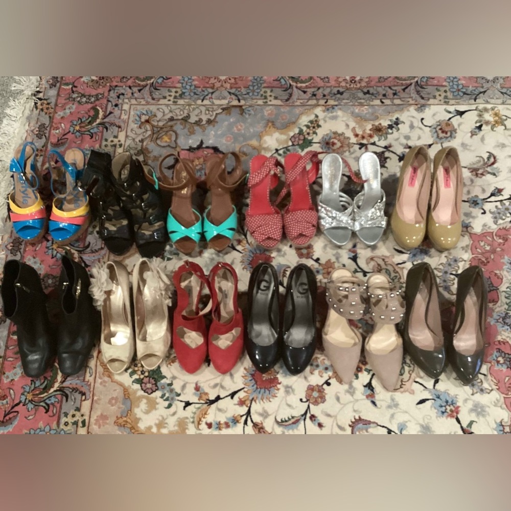 Different brands and colors heels all size 8.5-9 US